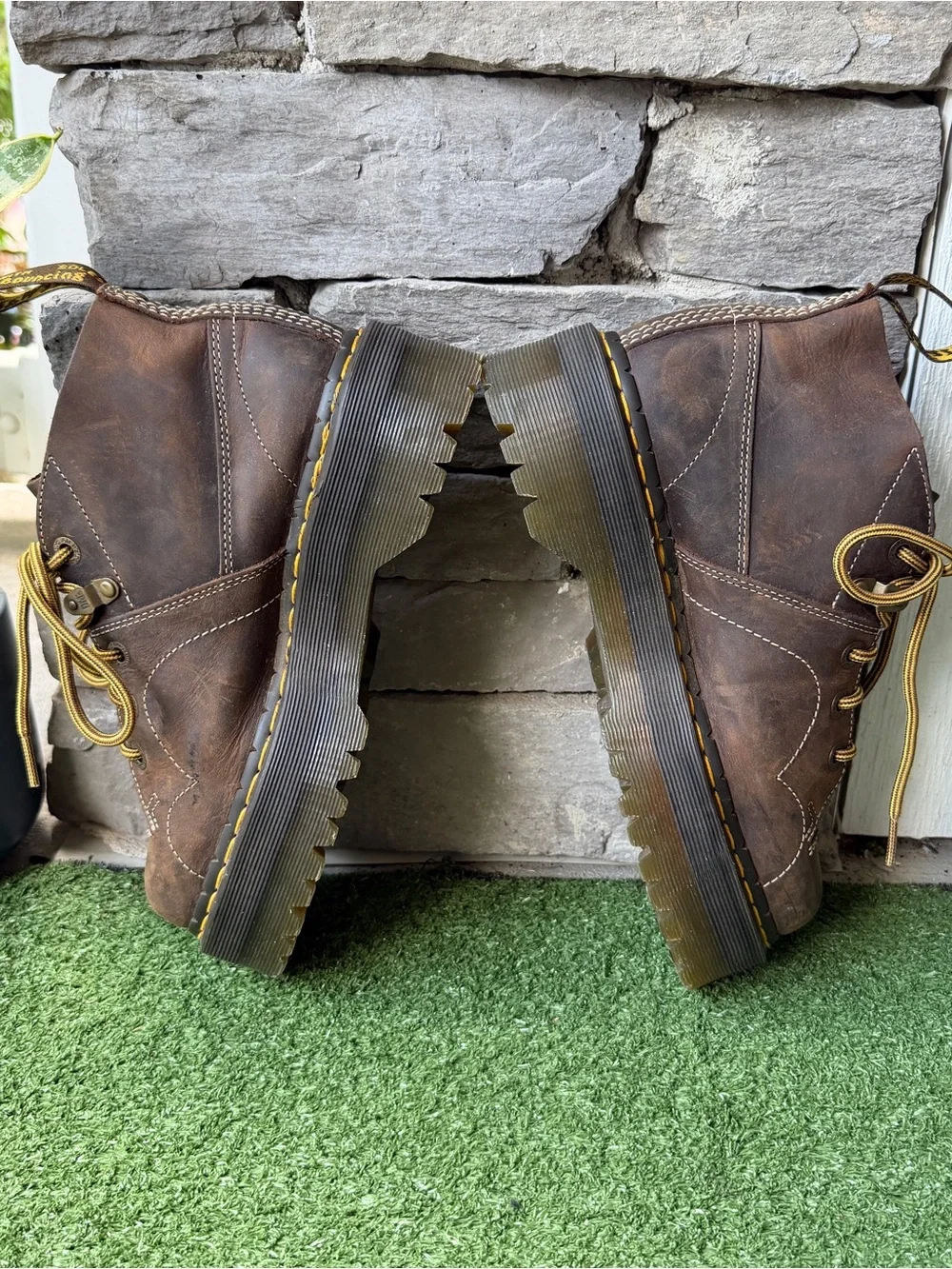 Dr. Martens Church Arc Crazy Horse Platform Unisex Monkey Boots